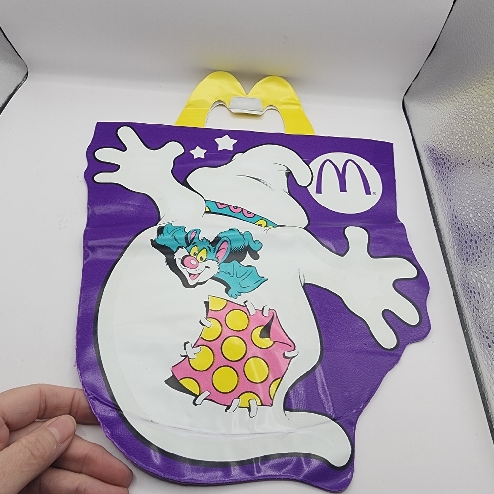 1990 McDonald's Halloween Trick or Treat Bag Ghost Purple Happy Meal Vintage - Picture 4 of 4